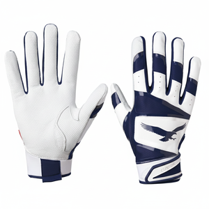 Gants de frappe de baseball en gros personnalisés, paume en cuir de qualité supérieure, sangle de poignet renforcée, gants de frappe de softball professionnels - Product Image 4