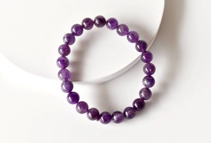 Bracelet élastique perlé de style classique populaire avec perle en améthyste, bijoux de mode pour hommes, femmes, filles et garçons - Product Image 2