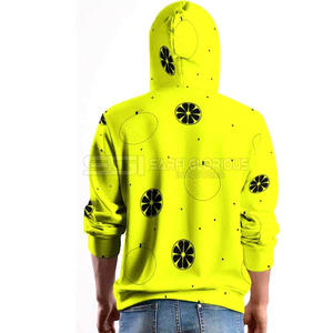 Logotipo personalizado Sublimación 100% Algodón Poliéster Manga larga Impreso Oversize Pullover Sudaderas con capucha personalizadas para hombres Patrón sólido - Product Image 4