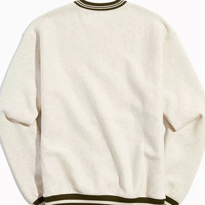 Breathable Winter Casual 100% Cotton Fleece <b>Long</b> Sleeve Thermal Men's <b>Sweatshirt</b> - Product Image 4