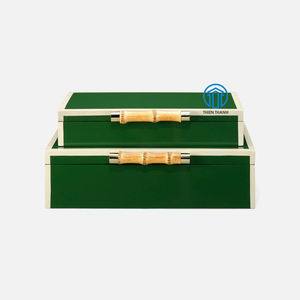 Plateaux de service en bois laqué de haute qualité OEM ODM et poignées en bambou faites à la main du Vietnam - Product Image 1