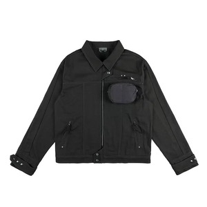 Vestes en jean pour hommes avec logo personnalisé, design élégant et écologique, style streetwear bleu, patchs sportifs - Product Image 6