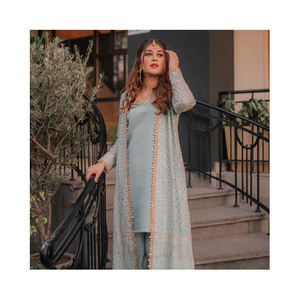 Matériel de robe indienne pour femmes designer indien pakistanais salwar kameez dernier design à bas prix - Product Image 1