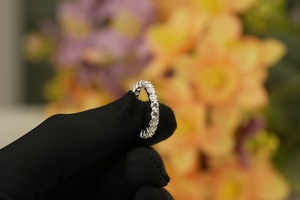 Bague pour femme en diamant de laboratoire de luxe, 1 carat, taille ronde, clarté VS1, certifiée IGI SGL, or, or rose, argent, tendance - Product Image 6