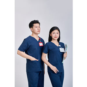 Conjunto de Uniforme Médico Unisex FMF para Uso Hospitalario, Hecho en Vietnam, 52% Algodón, 45% Poliéster, 3% Elastano, Detección de Agujas WFX-CVC - Product Image 5