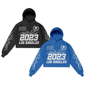 Chándales de invierno de alta calidad para hombre logotipo personalizado impreso Sun Faded Heavyweight algodón polar recortado conjunto con capucha al por mayor - Product Image 2