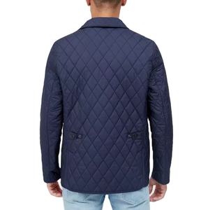 Veste d'hiver en toile pour hommes, coupe-vent à fermeture éclair hydrofuge avec motif géométrique, chaleur épaissie sur le devant - Product Image 6