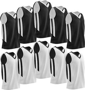 Maillots de basket-ball sans manches personnalisés en gros, chemises d'entraînement d'équipe, hauts athlétiques en maille respirante pour hommes et jeunes, vêtements de sport - Product Image 1