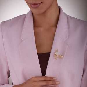 Precioso Broche de Flor con Cristales de Imitación para Regalo - Product Image 2