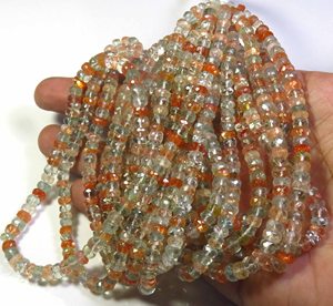 Cuentas Redondas de Piedra Solar Natural con Brillo Disco Multi Confetti de 5-5.5mm, Gema Africana Multifacética, Hilo de 16 Pulgadas para Joyería - Product Image 6