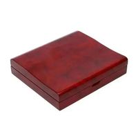 Boîte de présentation rectangulaire de luxe en bois de rose faite à la main avec doublure en velours rouge, personnalisable, pour cadre photo commémoratif