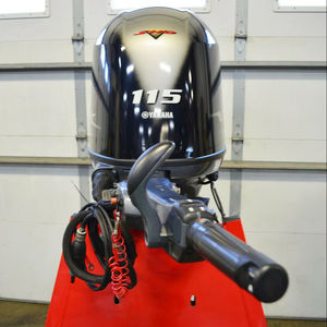 Moteur hors-bord d'occasion Ya-m-ah-a V-MAX SHO 115 ch 4 temps 25 pouces à barre de direction, 308 heures, avec poignée, OEM industriel, garantie 3 ans - Product Image 1