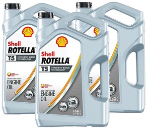 El aceite diésel de mezcla sintética Shell Rotella T5 permite una larga vida útil del motor con una fuerte protección y eficiencia Venta especial - Product Image 1