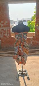Vente en gros de sarongs de plage indiens imprimés en blocs à la main, tissu en voile doux, paréo d'été, couleur biologique naturelle - Product Image 4