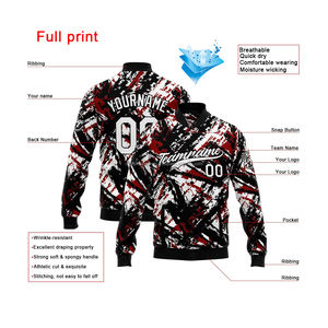 Chaqueta Varsity Personalizada Inspirada en el Estilo Urbano MCACVJ-238, Cuello Alto, Decoración Bordada, Logotipo Frontal, 100% Lana, para Hombre - Product Image 2