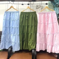 Faldas de algodón étnicas indias de diseño personalizado faldas gitanas bohemias impresas hechas a mano para mujeres a precio al por mayor