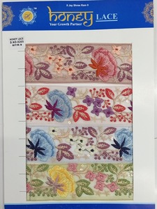 Dentelle brodée florale colorée pour les sacs de style d'affaires chaussures vêtements cadeaux caractéristiques écologiques - Product Image 3