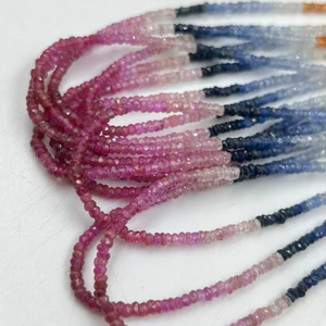 High Quality Multi Sapphire <b>Stone</b> <b>Beads</b>| Natural Multi Sapphire Rondelle <b>Beads</b> Super Quality Natural <b>Stone</b> <b>Beads</b> Multi Sapphire. - Product Image 1