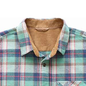 Chemise à carreaux en flanelle 100% coton classique pour hommes décontracté boutonné à manches longues poignets réglables poches de poitrine respirant ODM - Product Image 3