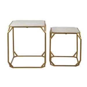 Attractive Luxury <b>Cube</b> Design Side <b>Table</b> Premium Quality Side <b>Table</b> Bed Room And Living Room Furniture Set Of Two In Low Price - Product Image 1