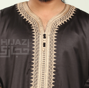 Thobe Naksh noir et or de style élégant - Product Image 3