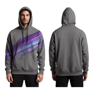 Vente en gros de sweats à capuche oversize en coton épais à imprimé évasé, pull décontracté de qualité supérieure, fabricant de vêtements personnalisés - Product Image 2