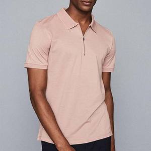 Chemises polo respirantes de couleur personnalisée pour hommes, fabricant de chemises polo à demi-zip en gros - Product Image 5