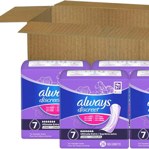 Coussinets d'incontinence pour adultes toujours discrets pour femmes, absorption supplémentaire ultime, longue longueur, coussinets post-partum, 104 pièces - Product Image 1