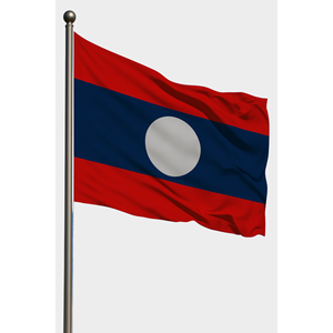 Laotian Custom Logo Outdoor <b>Flag</b> 3x5ft Nylon and Polyester Pennant Digital Printing on Aluminum <b>Pole</b> - Product Image 1