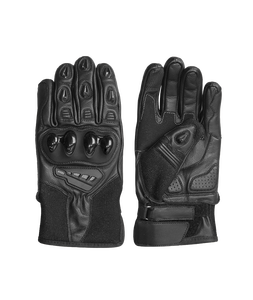 Gants en cuir noirs tactiques d'extérieur pour hommes, à doigts entiers, avec fermeture auto-agrippante, antidérapants, pour l'hiver - Product Image 4