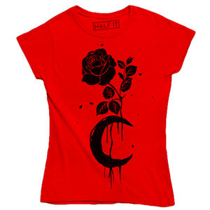 Camiseta de media manga de Color sólido de estilo básico para mujer, con cuello prenda superior, manga corta, serigrafiada, camiseta de talla grande para mujer - Product Image 1