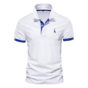 Hommes 100% coton brodé pour polos anti-rides imprimé court tailles XL et 6XL ODM approvisionnement pour le golf - Product Image 2