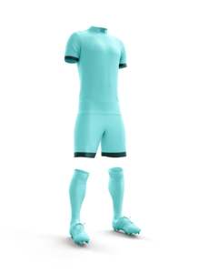 Conjuntos de uniformes de fútbol de hombre de alta calidad MOQ bajo diseños personalizados completos al por mayor 100% poliéster uniforme color degradado - Product Image 4