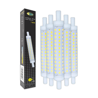 Bombilla LED de Aluminio CLAR-R7S de 118 mm y 12 W, Reemplazo Lineal del Halógeno, Lámpara de Ahorro de Energía para Proyectores y Focos Residenciales