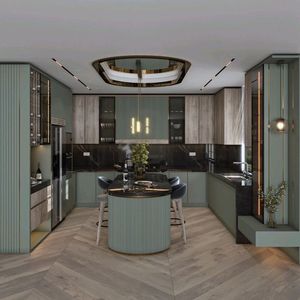 Cocina Modular de Lujo con Iluminación Elegante, Encimeras Premium y Diseño de Almacenamiento Moderno para Hogares con Estilo - Product Image 5