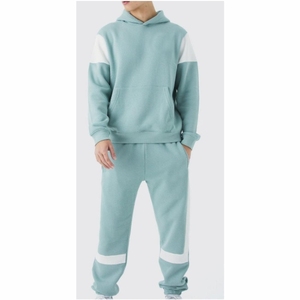 Trajes de chándal con etiqueta personalizada, ropa de calle, chándal para hombre, conjunto de pantalones de chándal y Sudadera con capucha, chándal ajustado - Product Image 1