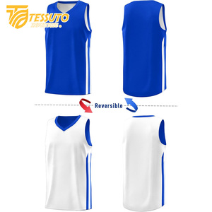 เสื้อบาสเก็ตบอลผ้าโพลีเอสเตอร์เย็บตะเข็บตาข่ายเสื้อกล้ามใส่เล่นบาสเก็ตบอลมีตัวเลขแบบระเหิดออกแบบได้ตามต้องการ - Product Image 2