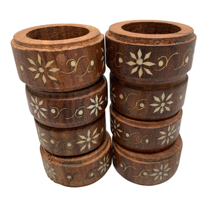 Offre d'usine ronds de serviette en bois porte-serviettes élégant pour mariages et occasions spéciales décor de table - Product Image 4