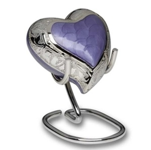 Urna de corazón blanco hermosa mariposa grabada esmalte blanco acabado con soporte urna de corazón disponible a precios razonables urna de corazón - Product Image 4