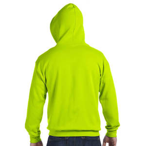 Sweat-shirts unisexes à fermeture éclair complète surdimensionnés et personnalisés, manteau en coton vierge, sweats à capuche verts surdimensionnés - Product Image 2
