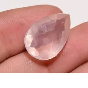 10mm 12mm 14mm Piedra de cuarzo rosa natural Pera facetada Piedras preciosas semipreciosas sueltas Mayorista a granel calibrado certificado genuino - Product Image 1