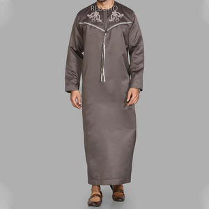 Túnica Thobe de Alta Calidad OEM, Nuevo Diseño Elegante, Talla Grande, Transpirable, de Secado Rápido, para Hombres, Estilo Marroquí Islámico de Oriente Medio para Eid - Product Image 1