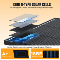 Panneau solaire rigide à cellules demi-coupées Rvpozwer à haute efficacité 22%, module photovoltaïque, cellules solaires personnalisables, camping en plein air, portable, 25 ans