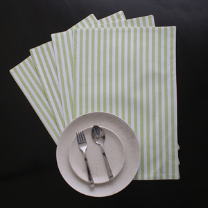 แผ่นรองโต๊ะอาหารผ้าฝ้าย 100% - ลายเขียว - Product Image 2