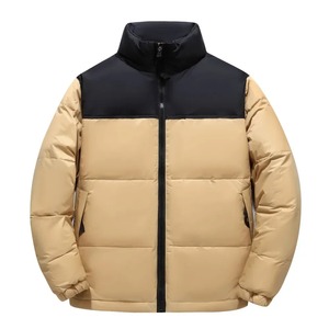 Veste matelassée légère en toile pour homme Manteau matelassé chaud d'hiver avec col montant Imperméable coupe-vent Jacekt matelassé - Product Image 4