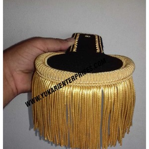 Epaulette แผ่นรองไหล่แถบผ้าขอบผ้าไหมด้านหลังพร้อมตะขอสำหรับแขวนไหล่ - Product Image 5