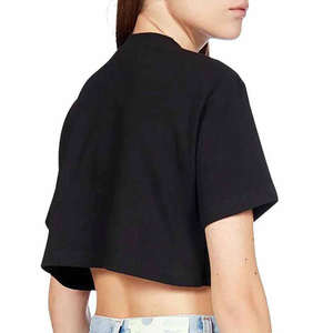 T-shirt court à manches courtes pour femme, personnalisé OEM, uni, grande taille, style streetwear, mode été, pour filles 2026 - Product Image 3