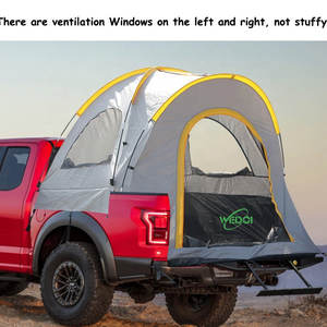 Tente de camping portable pour camion, une chambre, en tissu Oxford imperméable avec poteaux en aluminium et fibre de verre, idéale pour l'été et les activités de plein air - Product Image 5