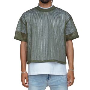 Haut court en microfibre pour hommes, t-shirt décontracté à manches courtes pour l'entraînement de gymnastique athlétique, design ajusté pour l'été, motif solide - Product Image 5