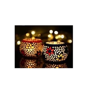 Factory Quality Turkish Mosaic Glass Crackle T Light Holder Potted <b>Plants</b> For Home Decoration Wedding Party Decor - Product Image 6